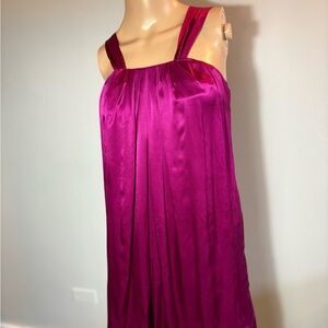 Banana Republic Factory Fuchsia Knee Length Silk Dress Size Large